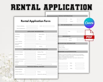 Rental Application Form, Landlord Rental Application, Tenant Rental Application, Rental Application Forms, Tenant Lease Application Form