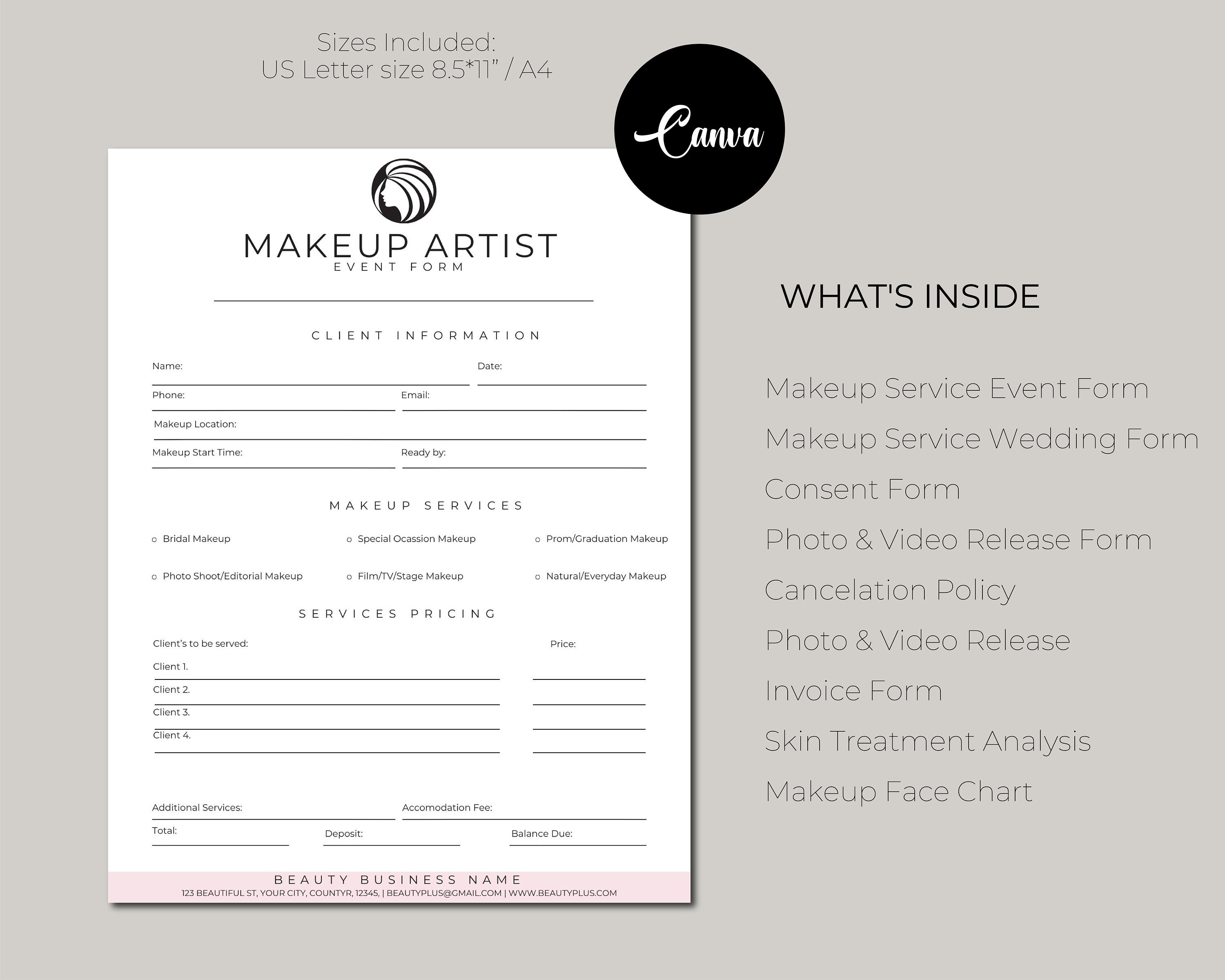 Editable Makeup Contract Template,freelance Makeup Artist Contract Editable Makeup Contract Template,freelance Makeup Artist Contract