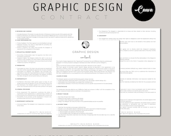 Graphic Design Contract, Design Services Forms, Contract for Graphic Designers, Freelance Graphic Designer Services Agreement, Invoice