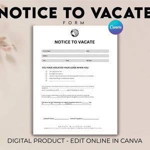 Aviso de desalojo del arrendador al inquilino, formulario de aviso de desalojo, carta de aviso de desalojo, plantilla de aviso de 30 días, plantilla de desalojo del inquilino