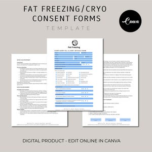 Body Sculpting Intake Forms , Editable Body Contouring Consultation & Consent, Body Shaping Treatment, Med Spa Forms, Esthetician Templates