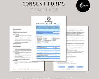 Body Sculpting Intake Forms , Editable Body Contouring Consultation & Consent, Body Shaping Treatment, Med Spa Forms, Esthetician Templates