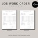 Printable Job Work Order Form, Easy and Simple Job Work Order Form ...