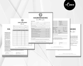 Professional Hair Stylist Client Forms, Hairstylist form, Consent for hair Coloring, Color correction, Perm Forms, Hairstylist intake form