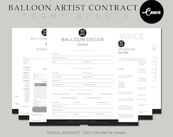 Balloon Artist Contract Template Balloon Artist Agreement Balloon