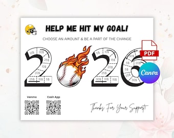Baseball Fundraiser Calendar, Baseball Fundraiser Template,  Baseball Calendar Fundraiser, Baseball Fundraising, Pick a Date To Donate