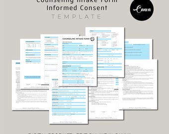Editable Counselling Intake Form, Somatic Psychotherapy Shadow Work, Informed Consent for Counselling and Psychotherapy, Mental Health Forms