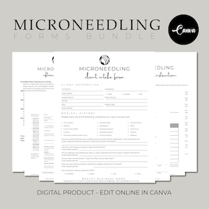Formulaire Microneedle, Consentement Microneedling, Soins de suivi microneedling, Formulaires Microneedling, Formulaire de consentement du visage, Soins microneedling, Formulaire esthétique