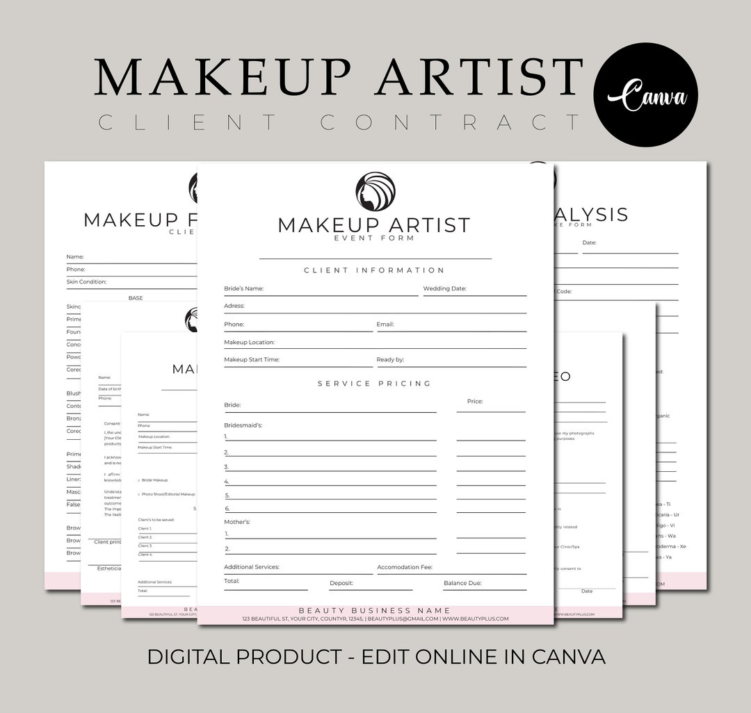 Editable Makeup Contract Template,freelance Makeup Artist Contract Editable Makeup Contract Template,freelance Makeup Artist Contract