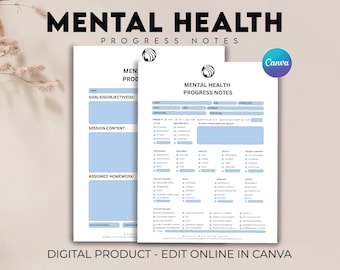 Progress Notes for Mental Health, Progress Notes Therapy, Mental Progress Note Template, Counseling Therapy Note, Therapy Note Template