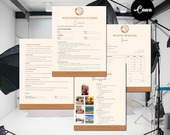 Boho Photography Client Contract Template, Contract for Photographer, Photography Forms, Client Agreement, Client Contract, Instant Download