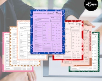 Bearbeitbar Lernen Sie meine Teamumfrage kennen, meine Lieblingssachen, Teambildung, Wertschätzung der Mitarbeiter, Wertschätzung der Mitarbeiter, Austausch von Arbeitsgeschenken