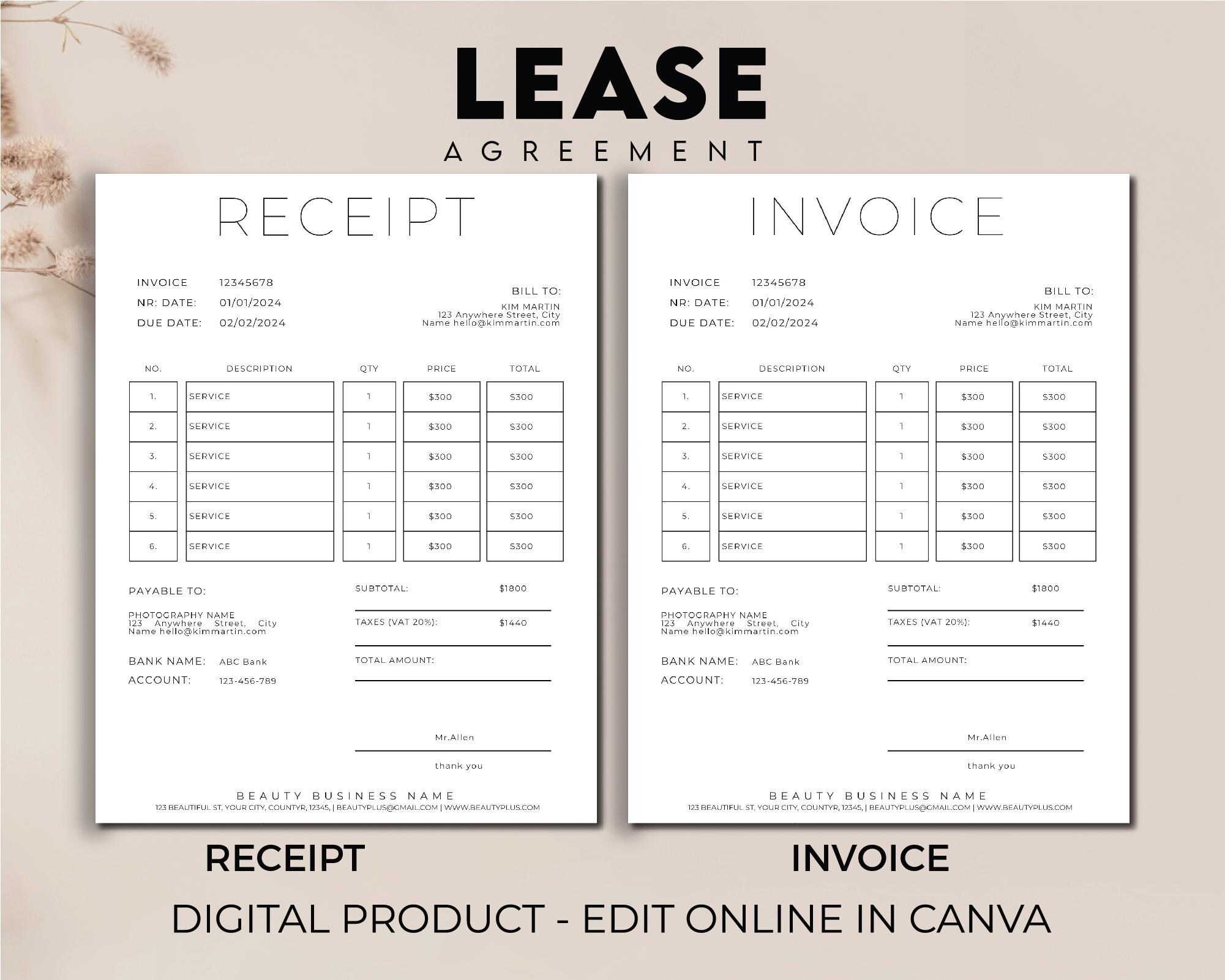 Simple One Page Lease Agreement, Residential Lease, Landlord Tenant ...