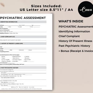 Form R For Psych Psychiatry H&P Clinical Template, Healthcare Professionals Notes ...