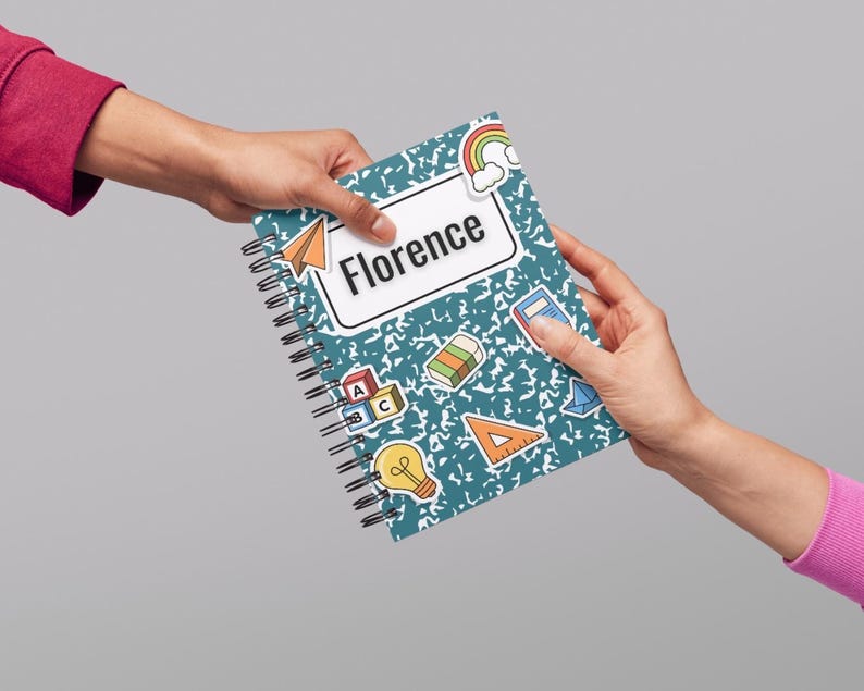 Editable Classroom Labels or Name Tags for School: Composition Notebook ...