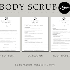 Scrub Ink Order Form Body Contouring, Body Scrub Consent, Body Scrub Forms, Body Scrub ...
