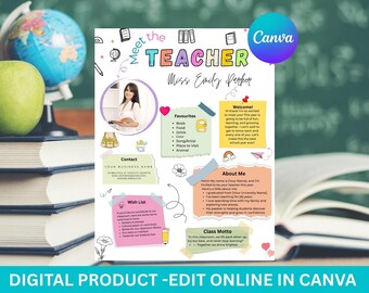 Meet The Teacher Template, Meet The Teacher Kindergarten Letter, Meet The Teacher Flyer, Meet Your Teacher Bulletin, Teacher Introduction