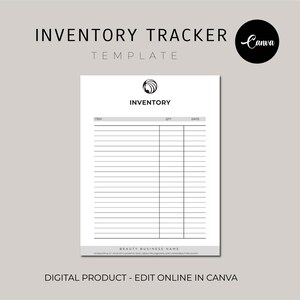 Printable Inventory Tracker Planner Page, Inventory Organizer, Inventory Management, Product Inventory Template, Inventory Tracker Template