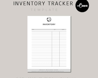 Página imprimible de planificación de seguimiento de inventario, organizador de inventario, gestión de inventario, plantilla de inventario de productos, plantilla de seguimiento de inventario