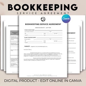 Bookkeeping Contract, Bookkeeper Agreement, Bookkeeping Form Services, Bookkeeping Templates, Bookkeeping Small Business, Invoice Template