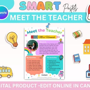 Meet the Teacher Classroom, Teacher Introduction, Composition Notebook Meet the Teacher Template, Back to School News Bulletin, Teacher Gift