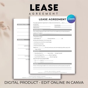 Contrat de bail simple d'une page, bail résidentiel, propriétaire locataire, formulaires imprimables du propriétaire, contrat de bail, modèle de facture et de reçu