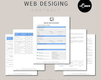 Website Design Contract, Freelance Web Designer Services Agreement, Web Designers Agreement,  Terms of Service for Custom Website Design