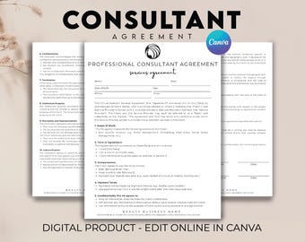 Consulting Contract Agreement, Consultant Services Forms, Business Consulting Contract, Consulting Proposal Template, Invoice Template