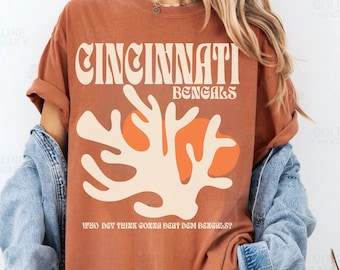 Cincinnati Bengals Comfort Colors Tee - Retro Football Game Day Shirt