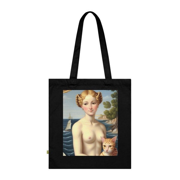 Organic Cotton Tote Bag, Cat, Venus, Shopping bag, Einkaufstüten