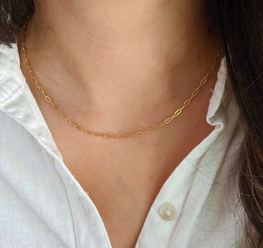 14k Gold-filled Necklace Chunky Paperclip Chain Necklace