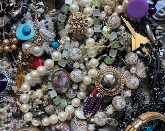 Mystery Bijoux Pochette Jewelry Jar Surprise Boîte Vintage Lot Jewelry Jars 70s 80s 90s Mix Set