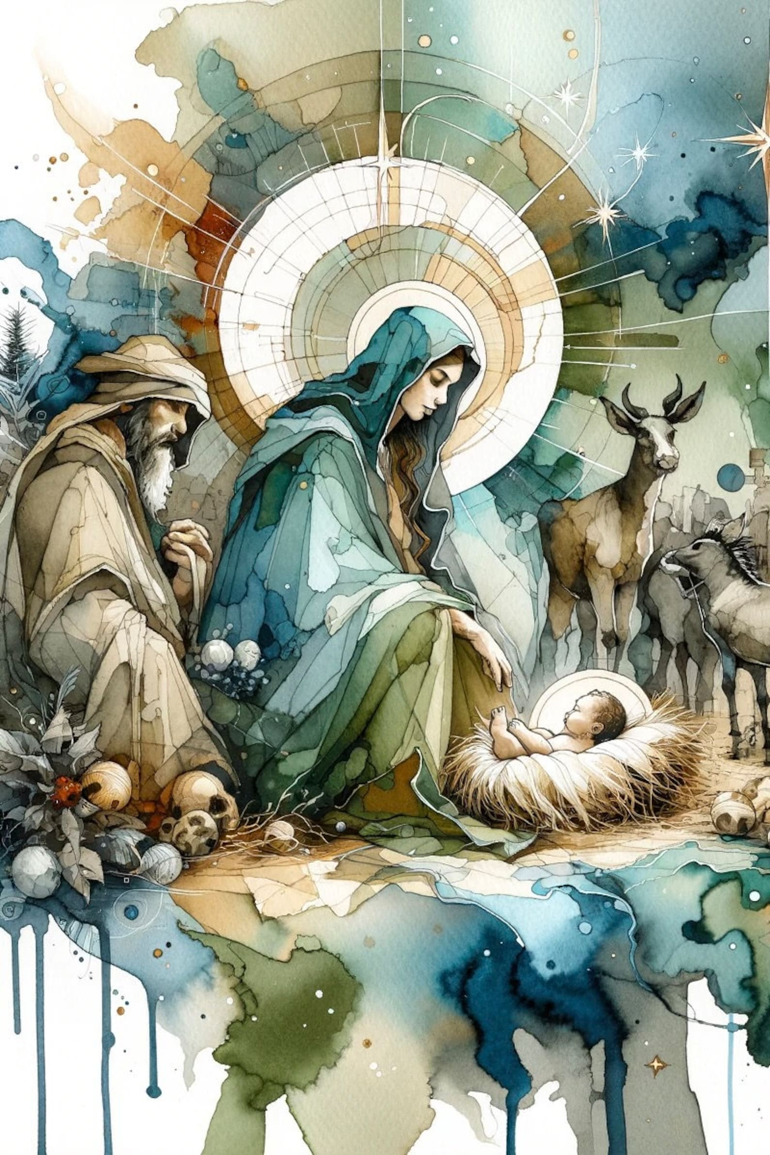 Mysteries of the Rosary - Download and Print Abstract Art - for ...