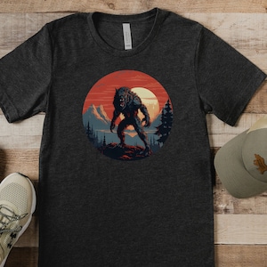 Werewolf T-Shirt, Werewolf in the forest Graphic T-Shirt Inspired by Werewolves T-Shirt