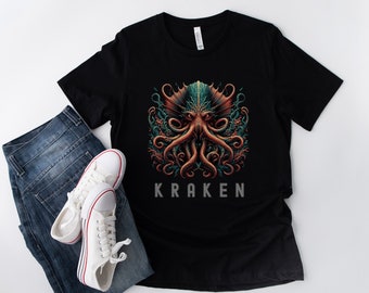 Kraken Graphic T-Shirt: Cryptid Sea Creature Tee