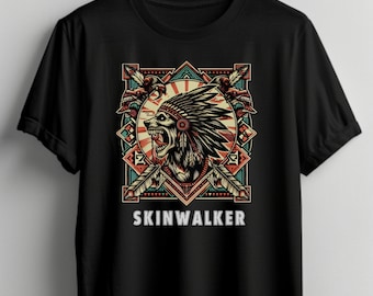Skinwalker graphic t-shirt, Skinwalker Shirt, Skinwalker cryptid graphic tee, Cryptid Graphic Shirt, Gift Idea, Unique strange shirt