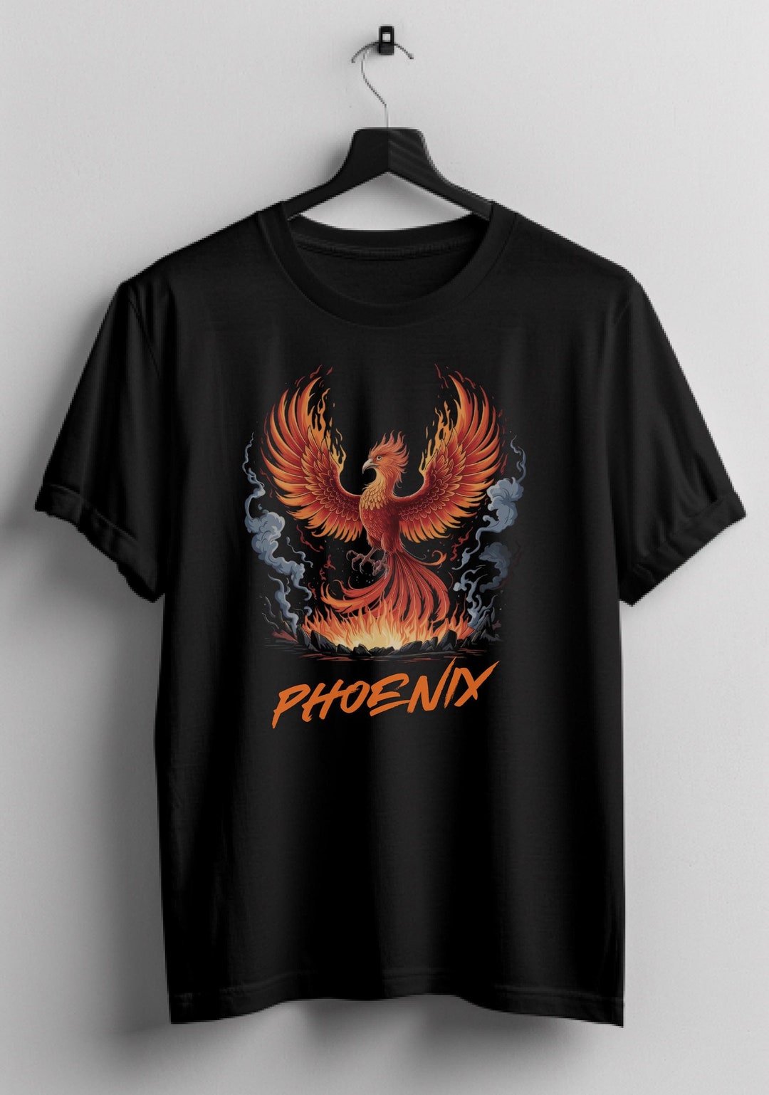 Phoenix T-Shirt Greek Mythology Vintage Flame Retro Tee 3d