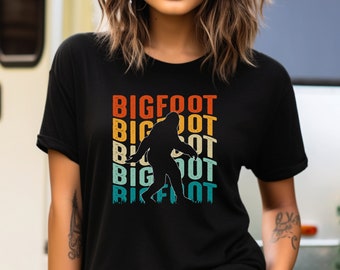 Funny Bigfoot T-Shirt: Retro Graphic Novelty Tee