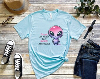 Funny Alien T-Shirt: Socially Awkward Introvert Tee