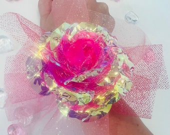 The Pink Valentine “Light- Up Wrist Corsage”