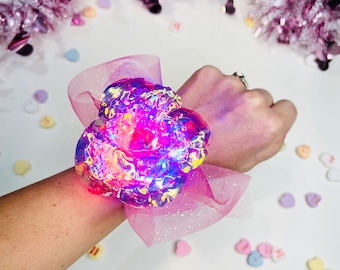 Pink Crush  “light up wrist corsage”