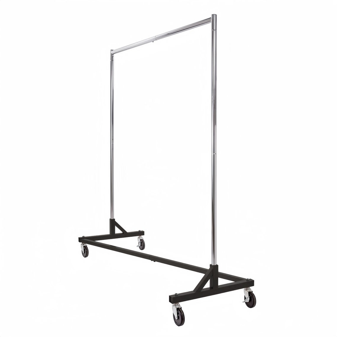 Z Shape Rack Z Shape Garment Rack With Lockable Wheels - Silvery Chrome Finish ...