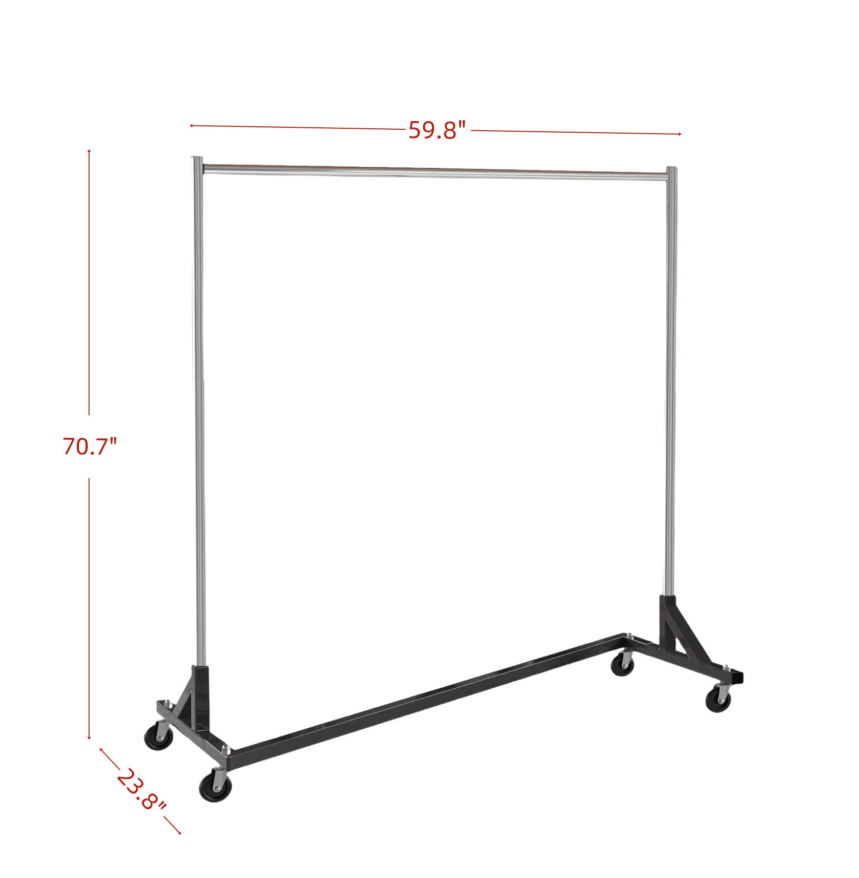 Z Shape Rack Z Shape Garment Rack With Lockable Wheels - Silvery Chrome Finish ...