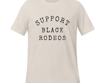 Black Rodeo Shirt - Western Artwork Tee for Black Cowboy and Cowgirl- Support Black Rodeos