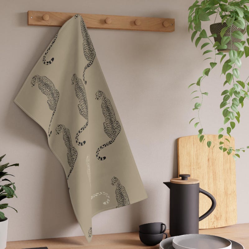 Crawfish and Leopard  - Flour Sack Towel