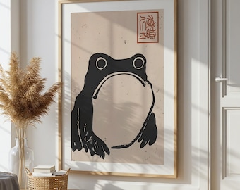 Frosch Illustration - Minimalistische Zen Illustration (Digitaler Download)