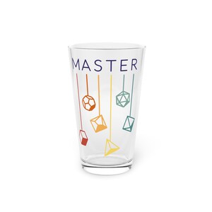 DnD / Pint Glass / 16oz / Dungeons and Dragons / Gift / Dungeon Master / DM / Dice / RPG