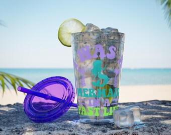 I was a Mermaid in a Past Life Sunsplash Tumbler with Straw, 16oz