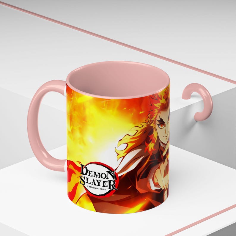 Kyojuro Rengoku-mok, Demon Slayer-beker, anime-koffiemok, 11oz, 15oz, keramieken drinkgerei van hoge kwaliteit afbeelding 10