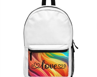 Rainbow Love Design Backpack